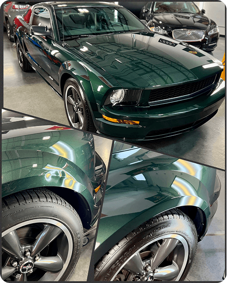 Crease on Ford Mustang Before and After