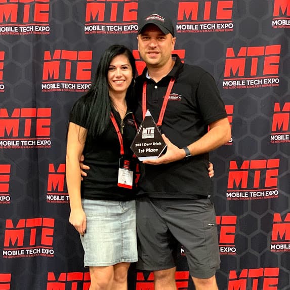 Miro and Victoria with the 2021 MTE Trophy