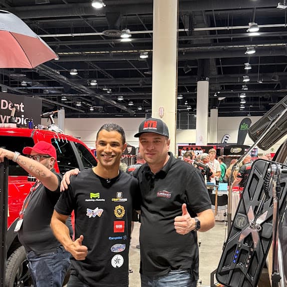 The winning team on stage