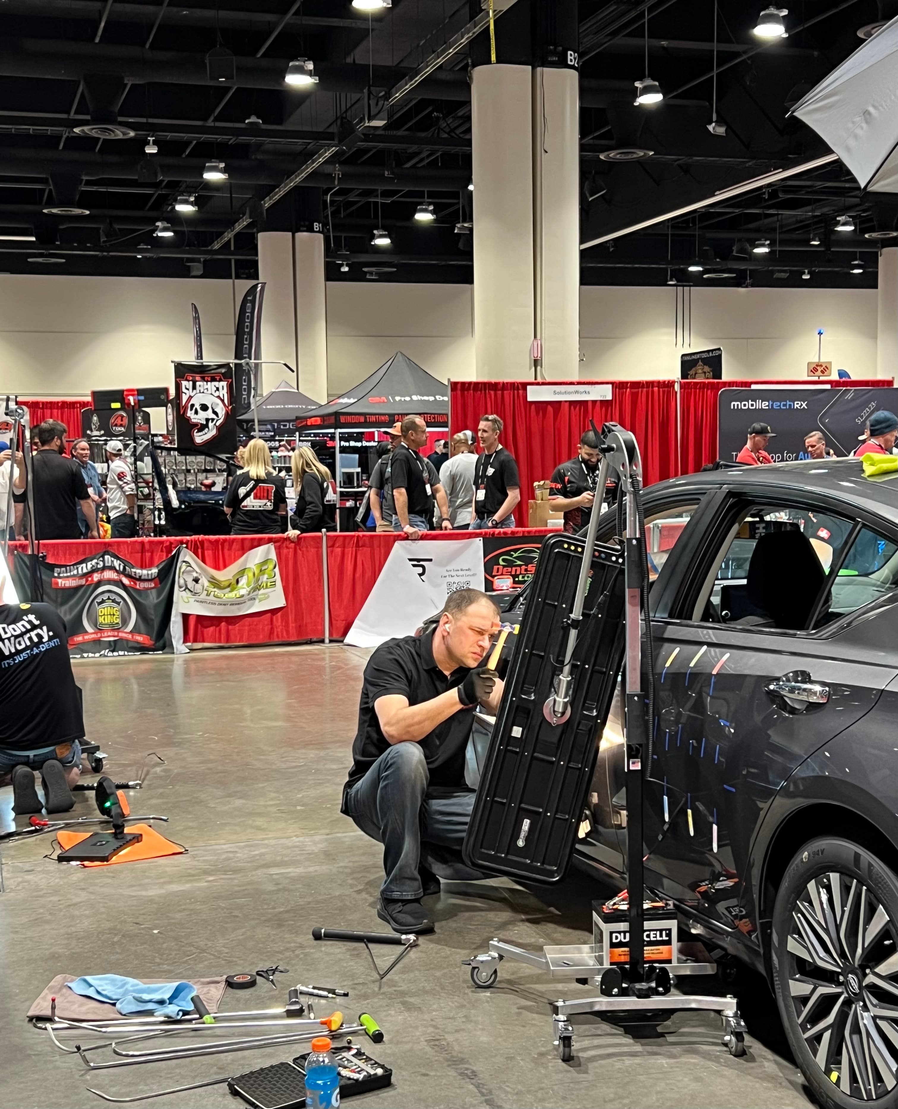 Crowds watching the Dent Olympics in Orlando